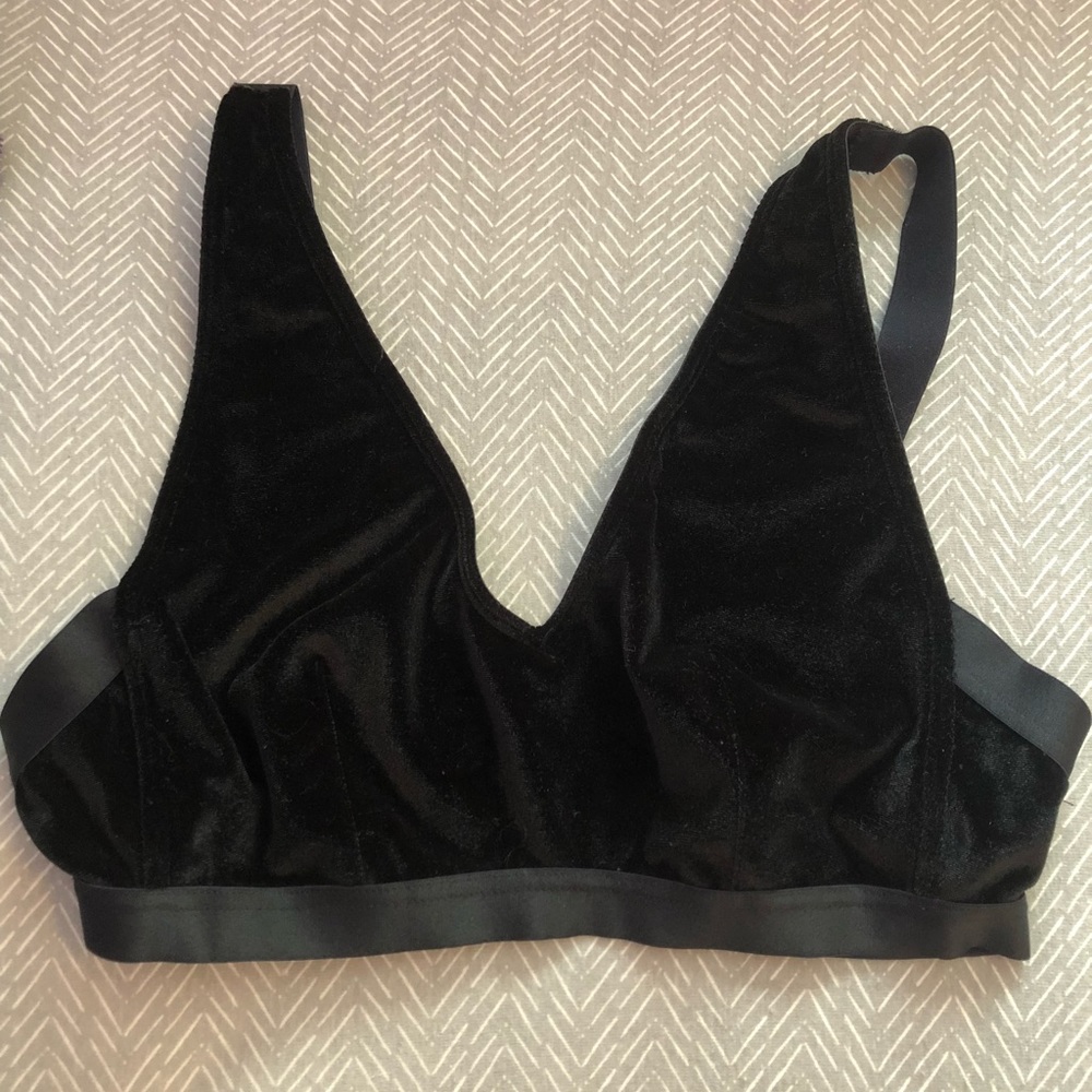 F21 caged velvet bralette